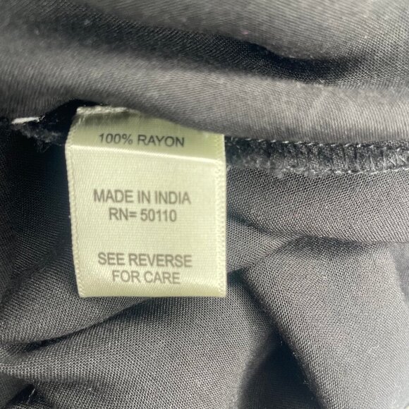 Feathers Women's Black Floral Embroidery Ruffle Midi Mini Dress Whimsygoth XL - Picture 10 of 10